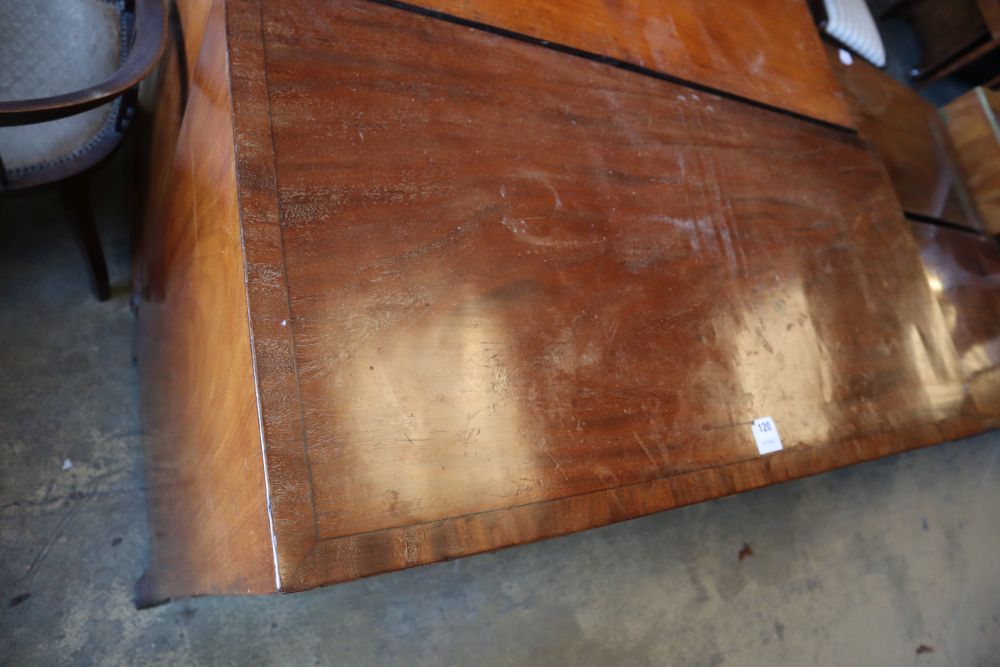 A Regency mahogany straight front chest of five drawers, width 107cm